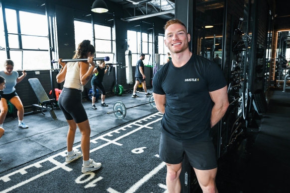 Levi Cox is one of six personal trainers working at Hustle Wellness Club.