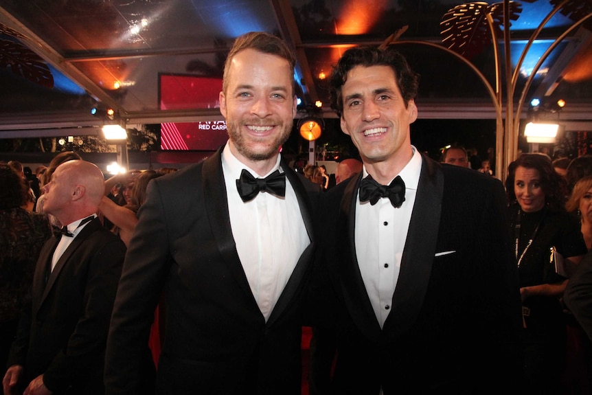 The pair smile for the camera on the red carpet for the 2019 Logies.